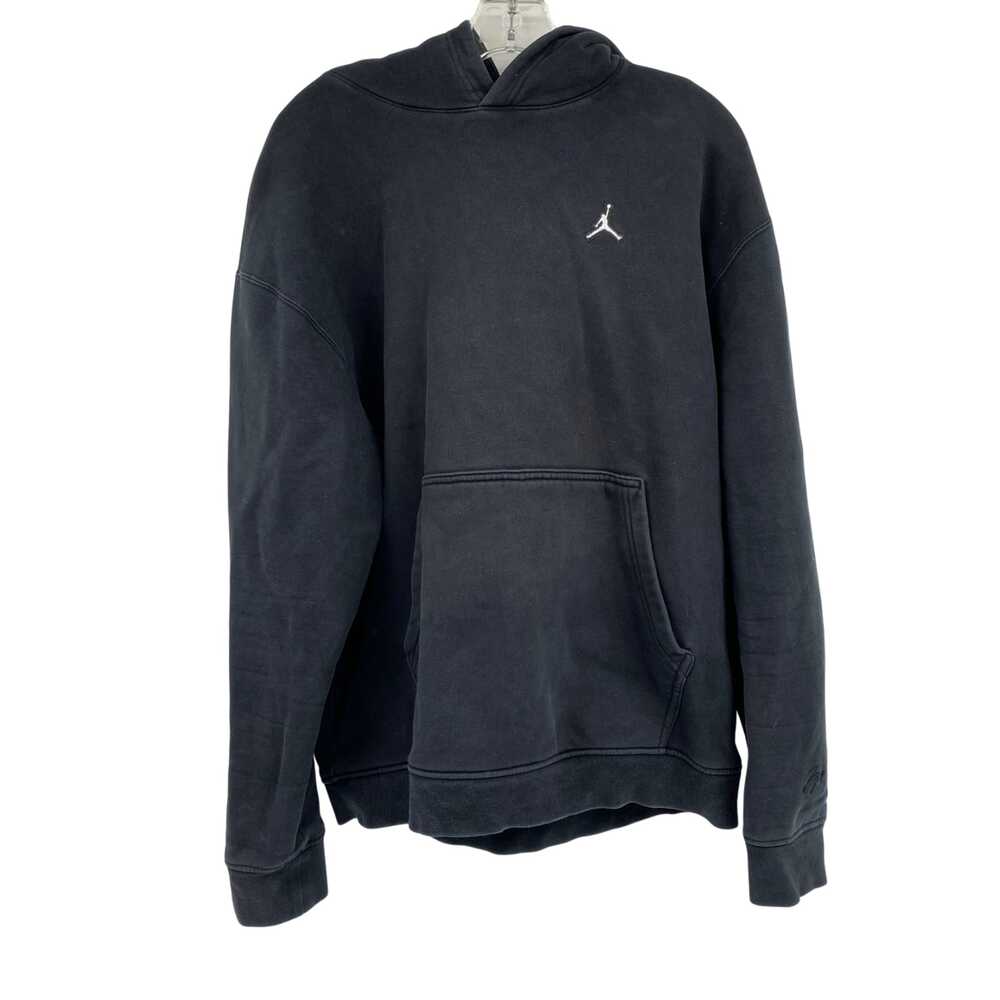Jordan Black Cotton-Polyester Basic Hoodie | Men’s Size L